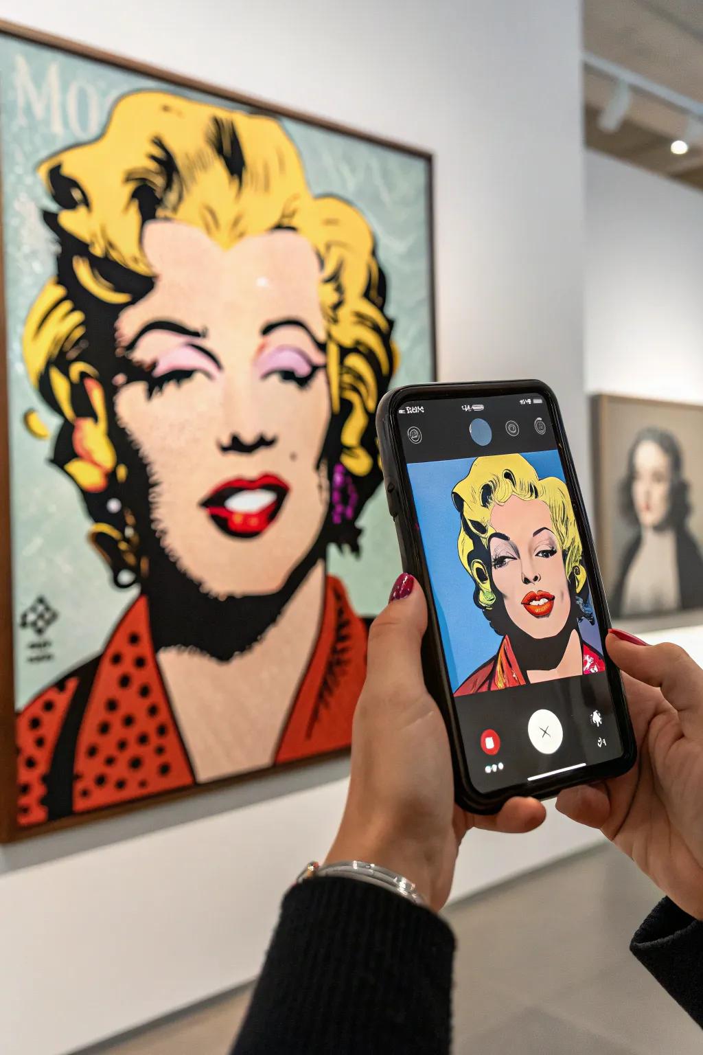 An innovative pop art illustration enhanced with augmented reality elements.