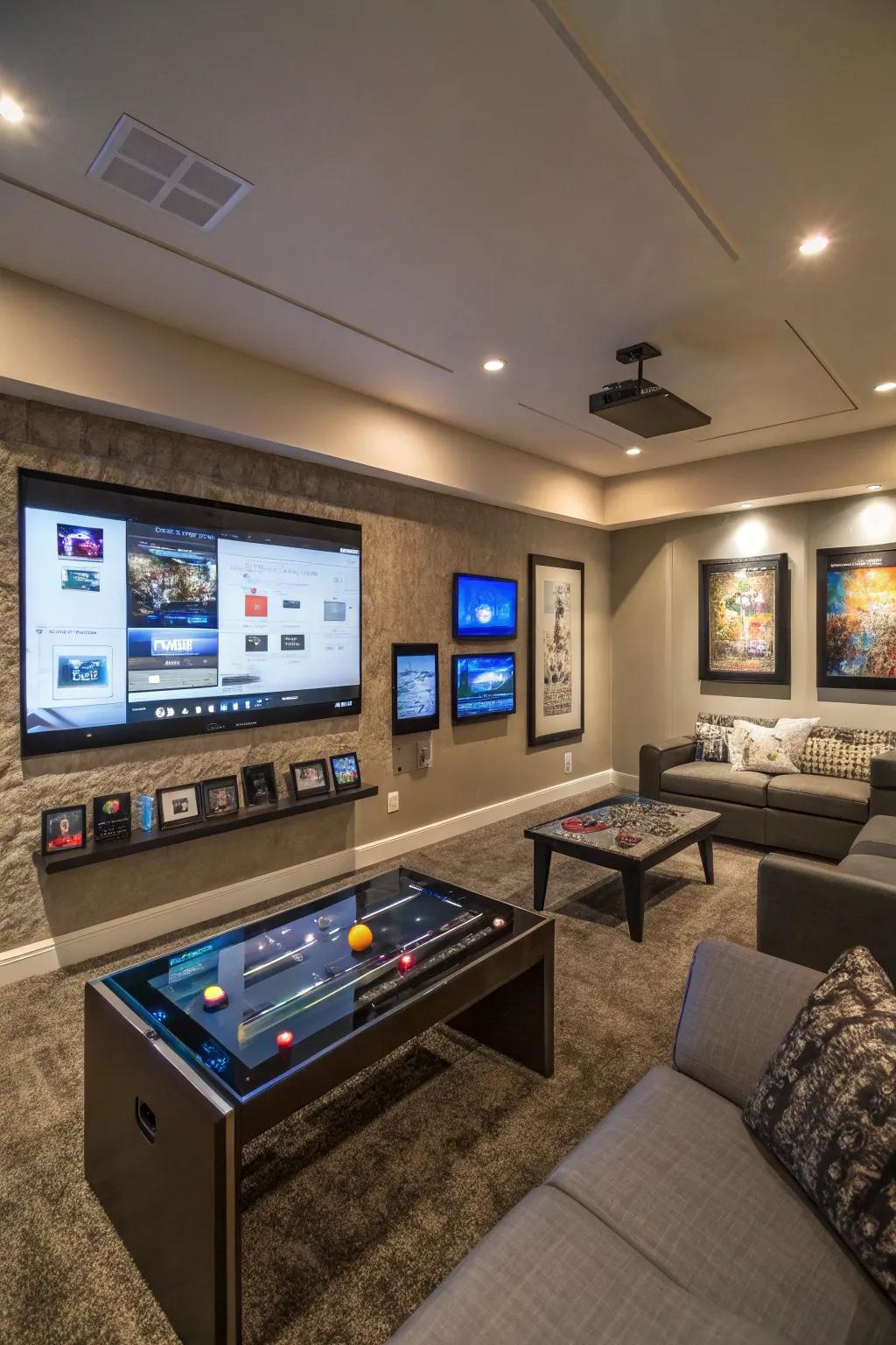 Smart technology enhances your rec room experience.