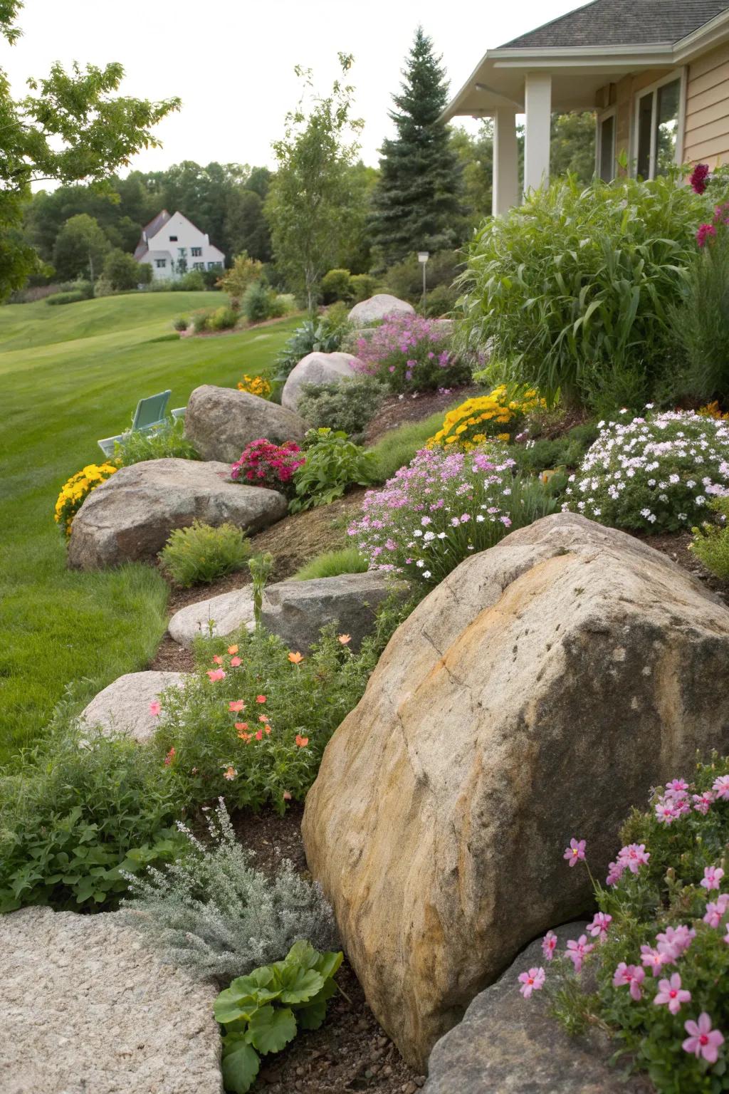 Stones and everlasting greens craft a gorgeous, enduring garden.