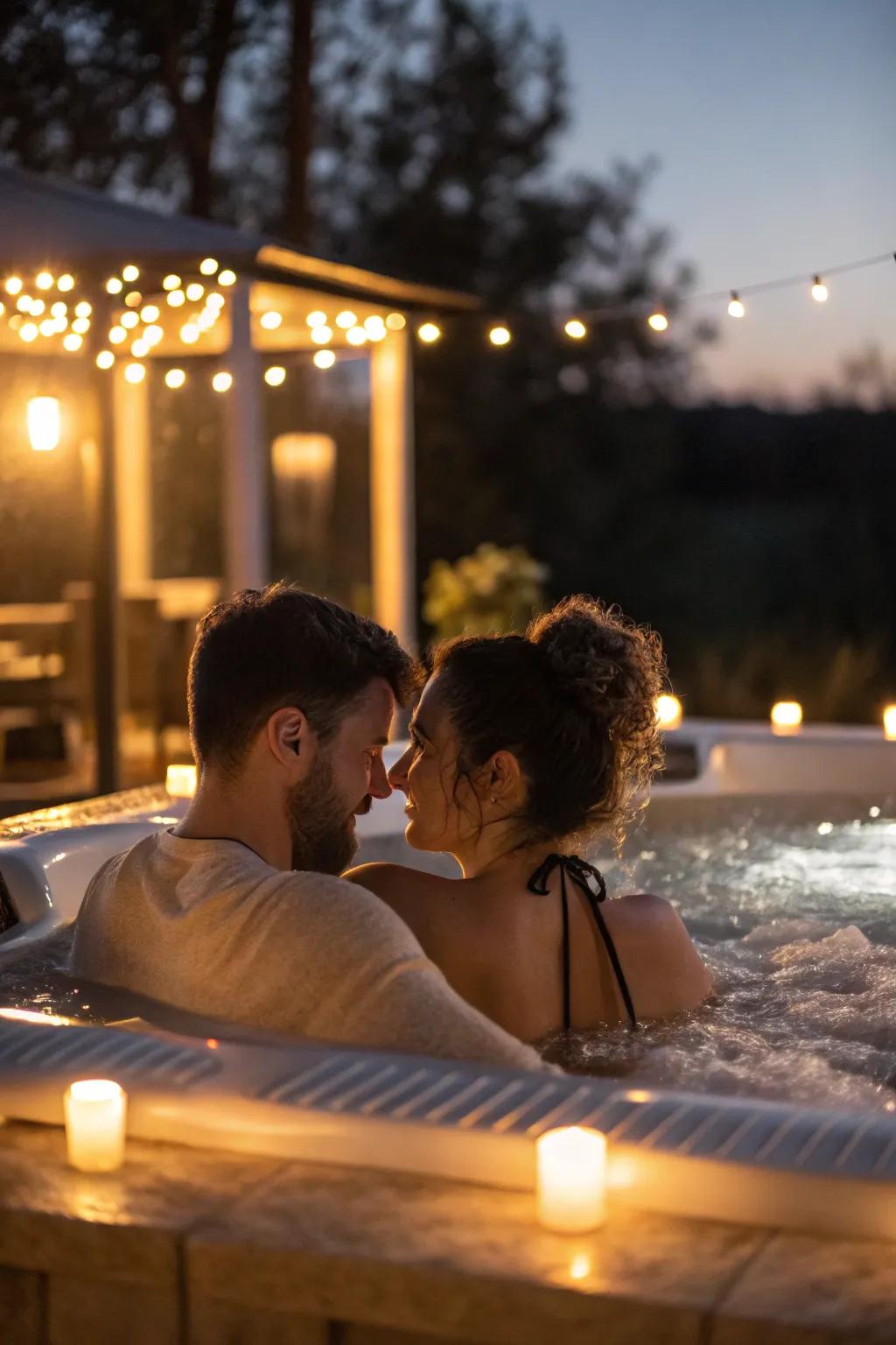 Enjoy a soothing dip in the hot tub to unwind.