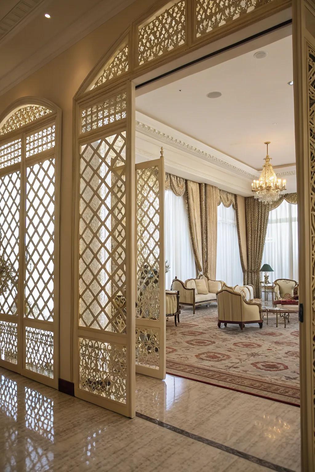 Lattice panels offer a great blend of privacy and decorative charm.