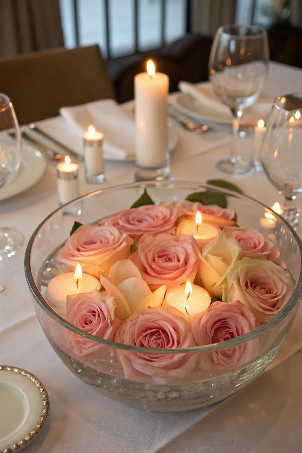 Floating botanical centerpiece for a breathtaking table display.