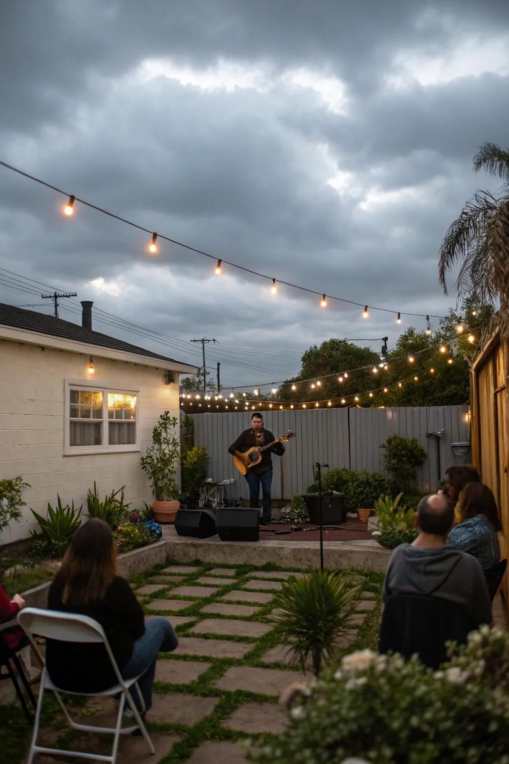 A surprise live performance delighting visitors