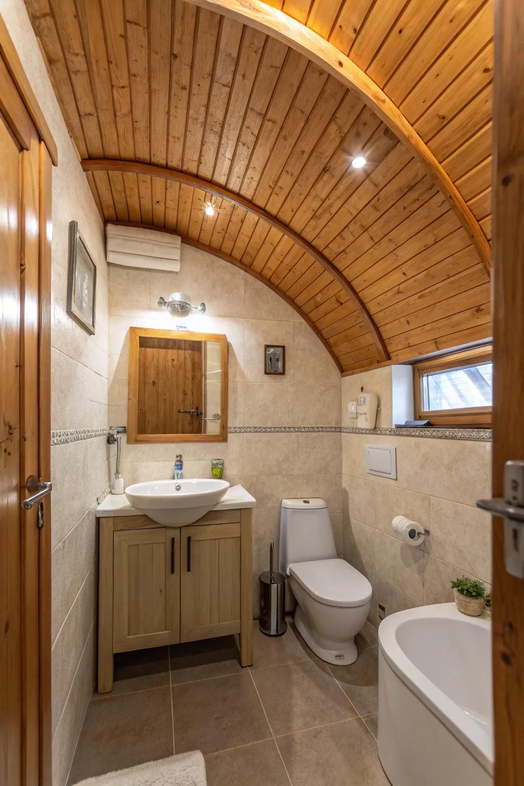 Natural curves give the space a soft and harmonious element.