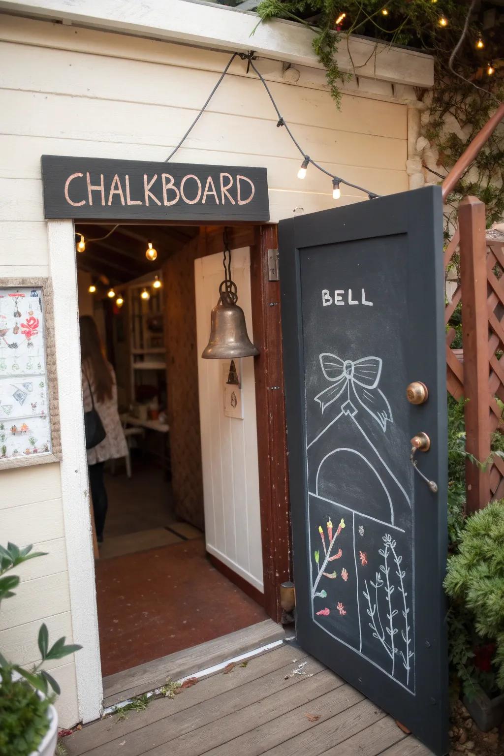 Interactive elements add a playful and engaging touch to the entrance.