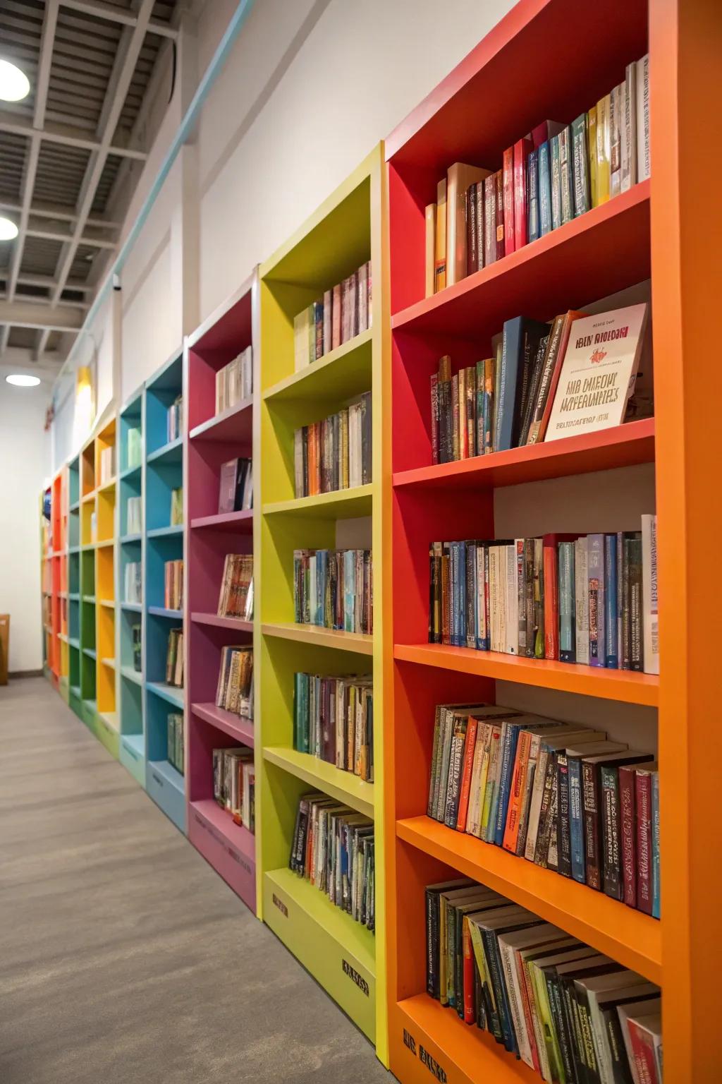 A splash of hue renders your library a spirited center of attention.
