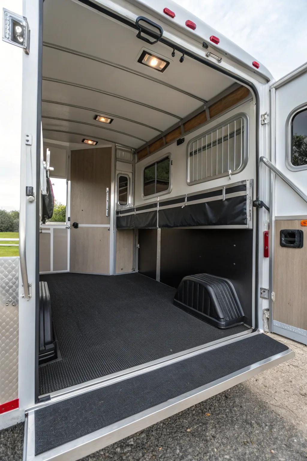 Multi-purpose ground covering stands up to travel.