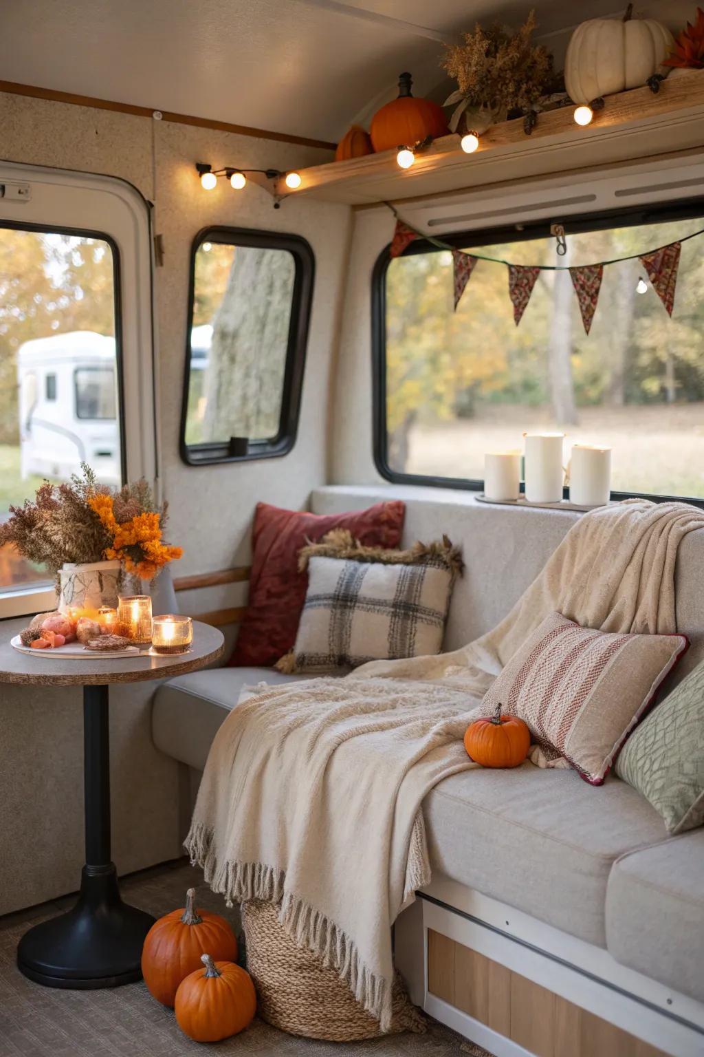 Seasonal decor keeps your RV feeling up-to-date and festive.