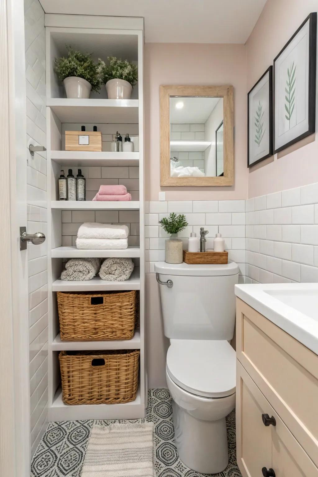Every alcove offers potential for storage and style.