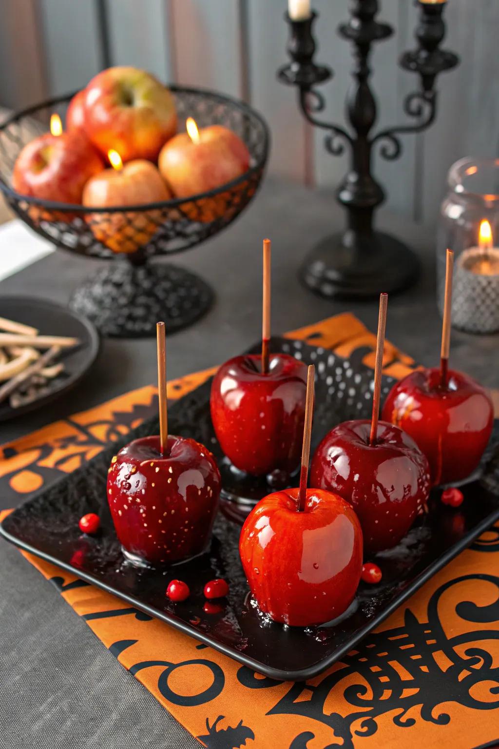 Bloodied fruit treats ready to thrill your Halloween guests.