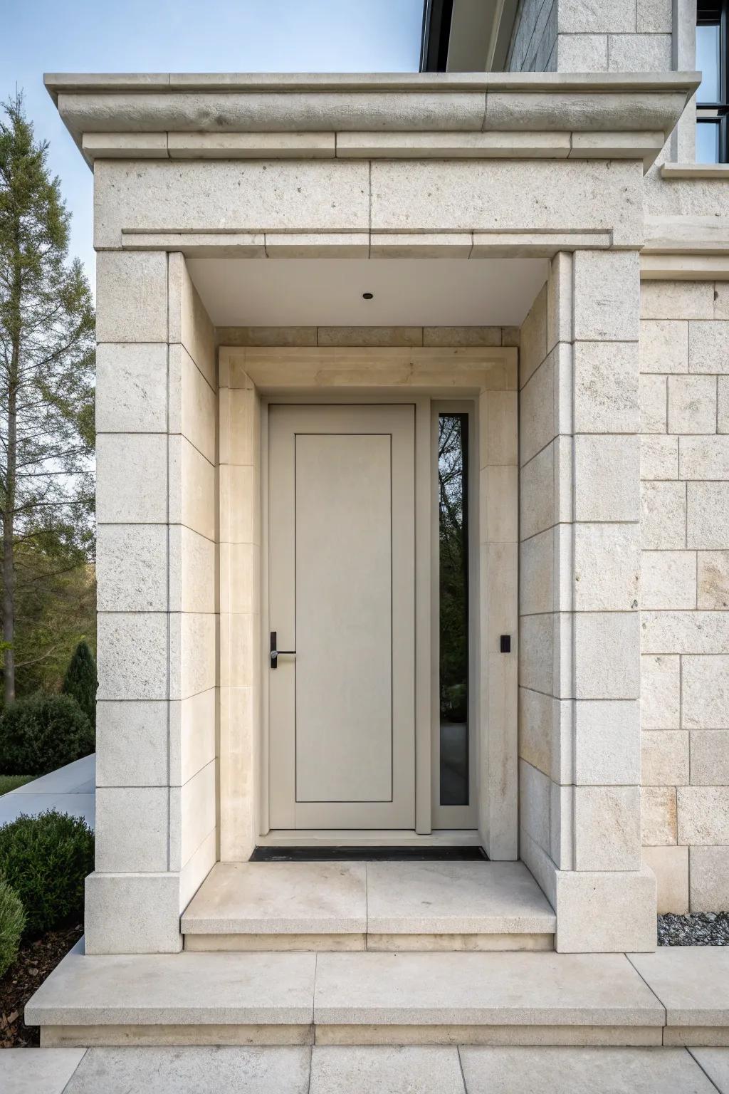 Simple stone designs emphasize clean elegance.