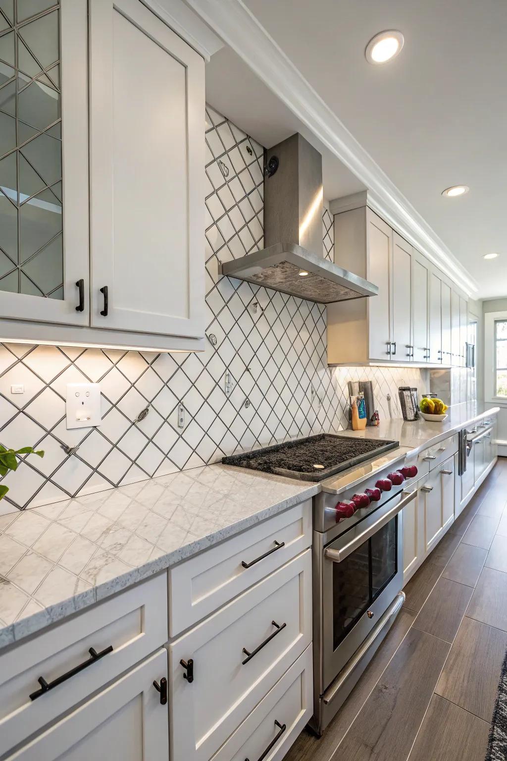 Evolve to modern with unusual tile contours.