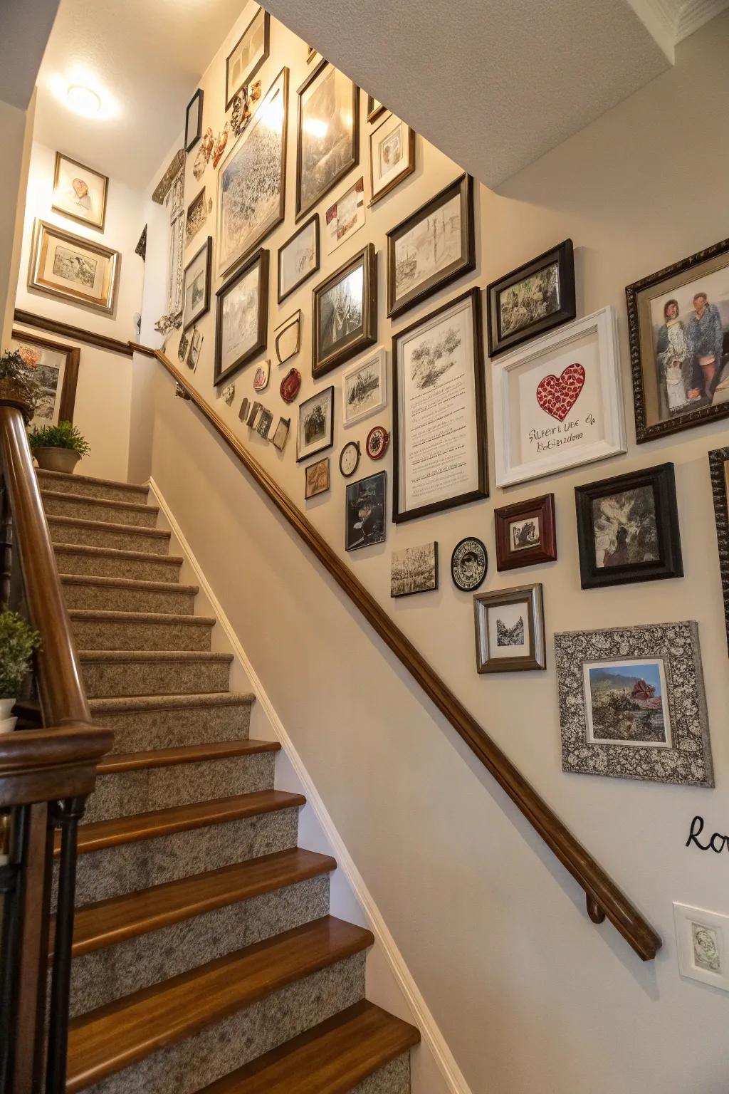Personalized art infuses heart and meaning into your stairway.