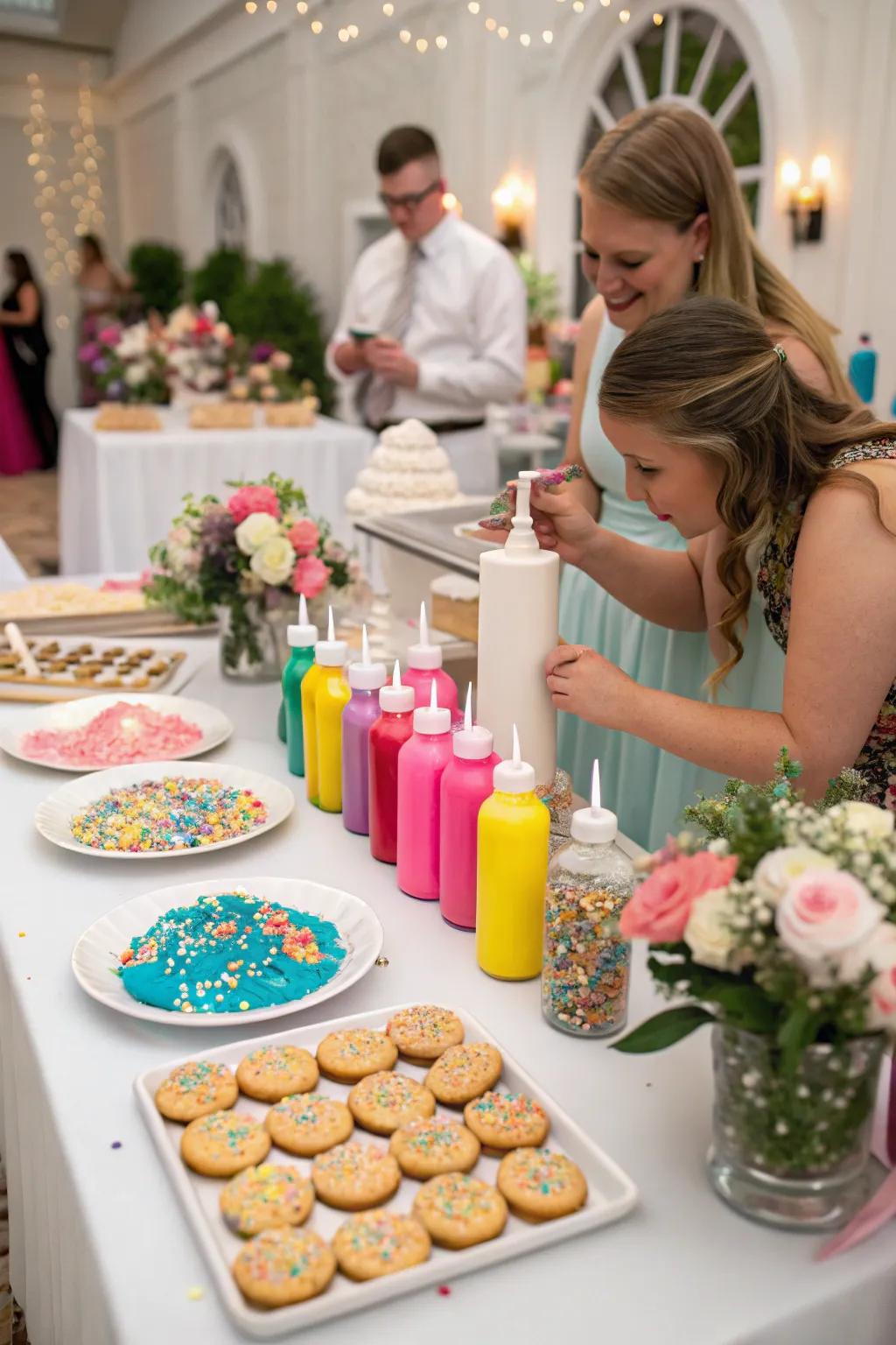 A DIY biscuit post offers a delightful, active wedding activity.