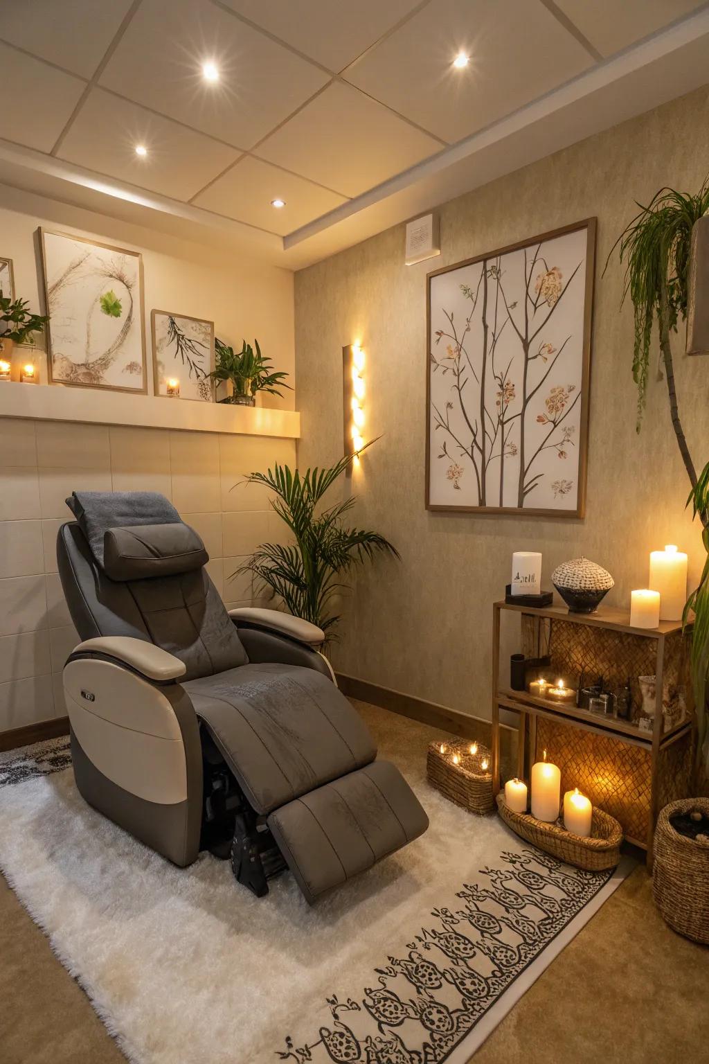 Relax in a personal spa space.