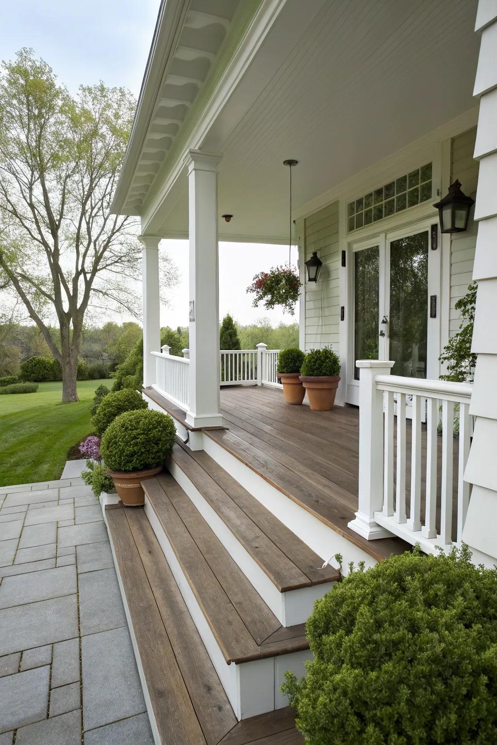 Streamlined stairs have simple elegance.