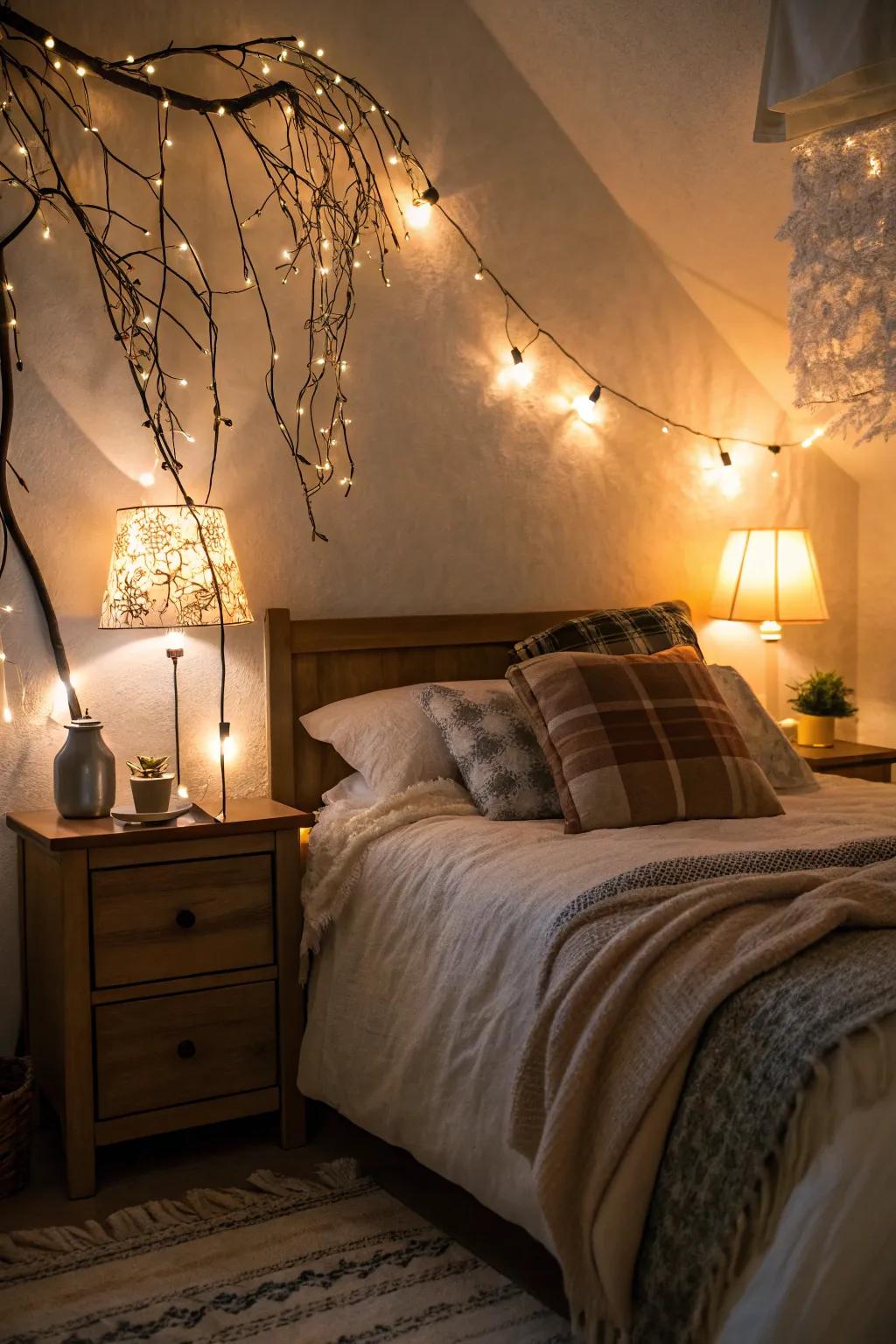 Gentle lighting bringing warmth and coziness to your bedroom.