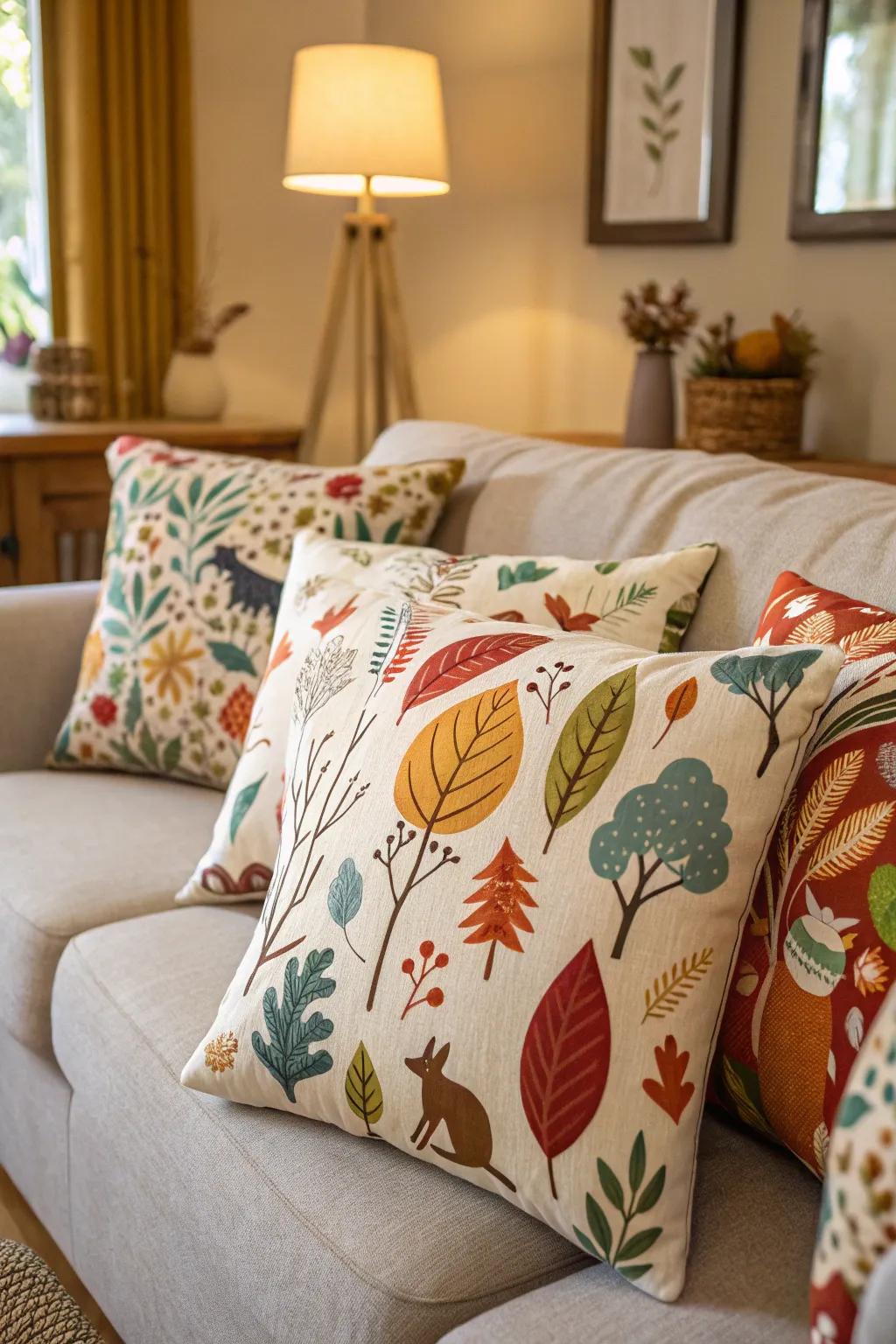 Throw pillows add comfort and character to your decor.