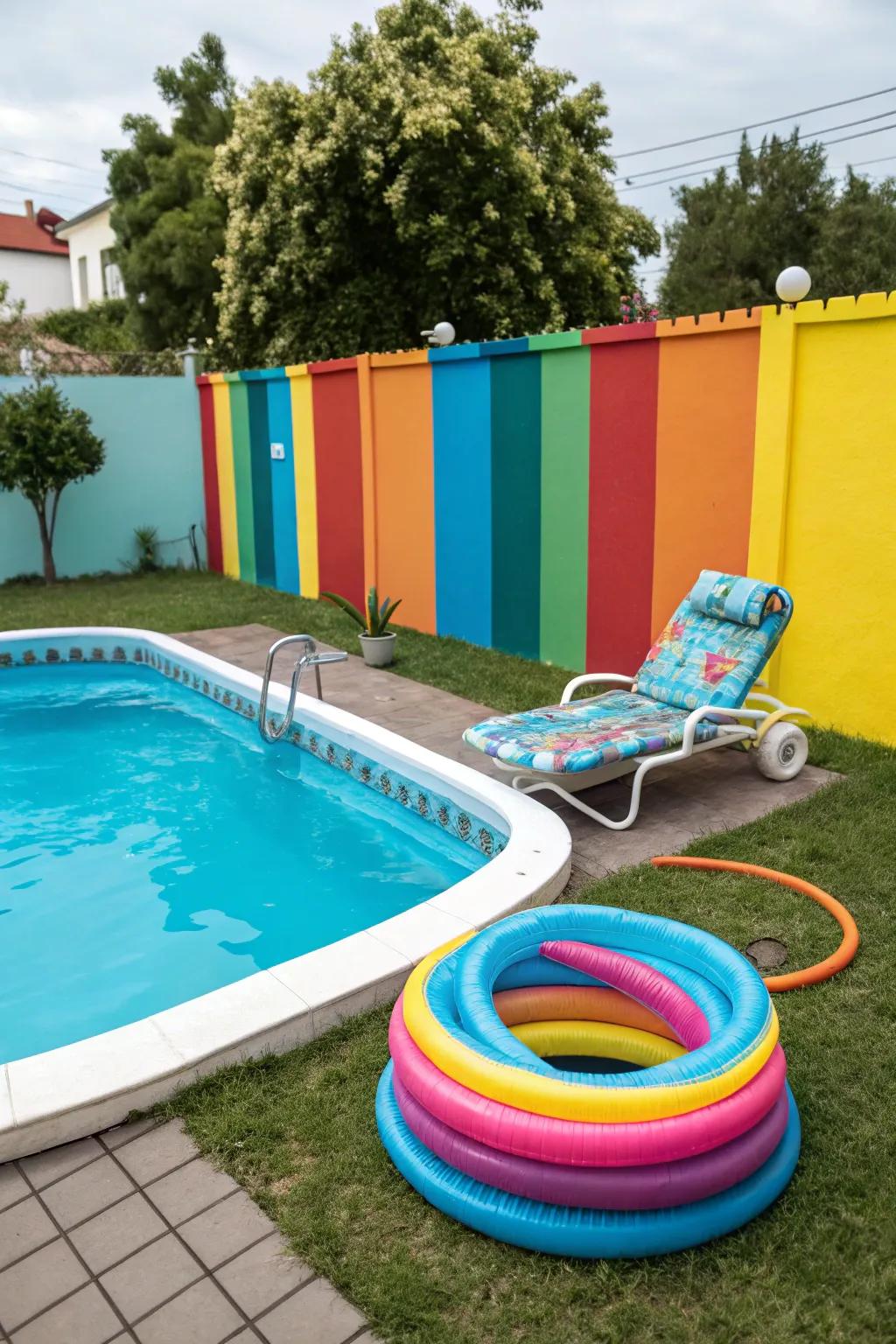 Bright colors add vibrancy and joy to your pool space.