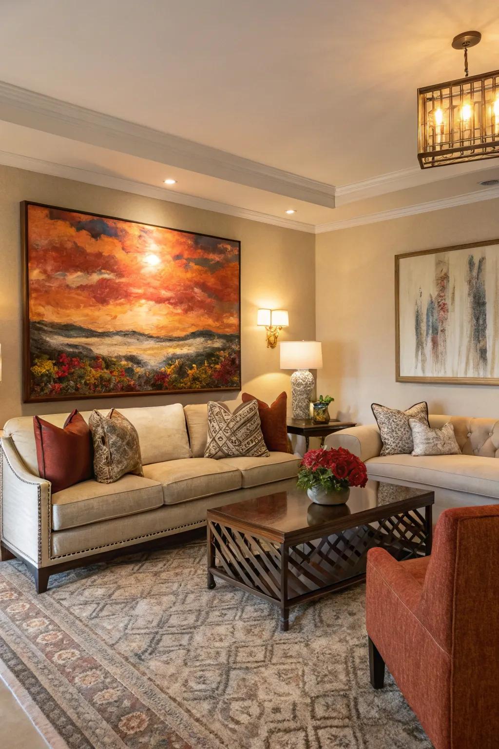 Statement items provide focus and personality.