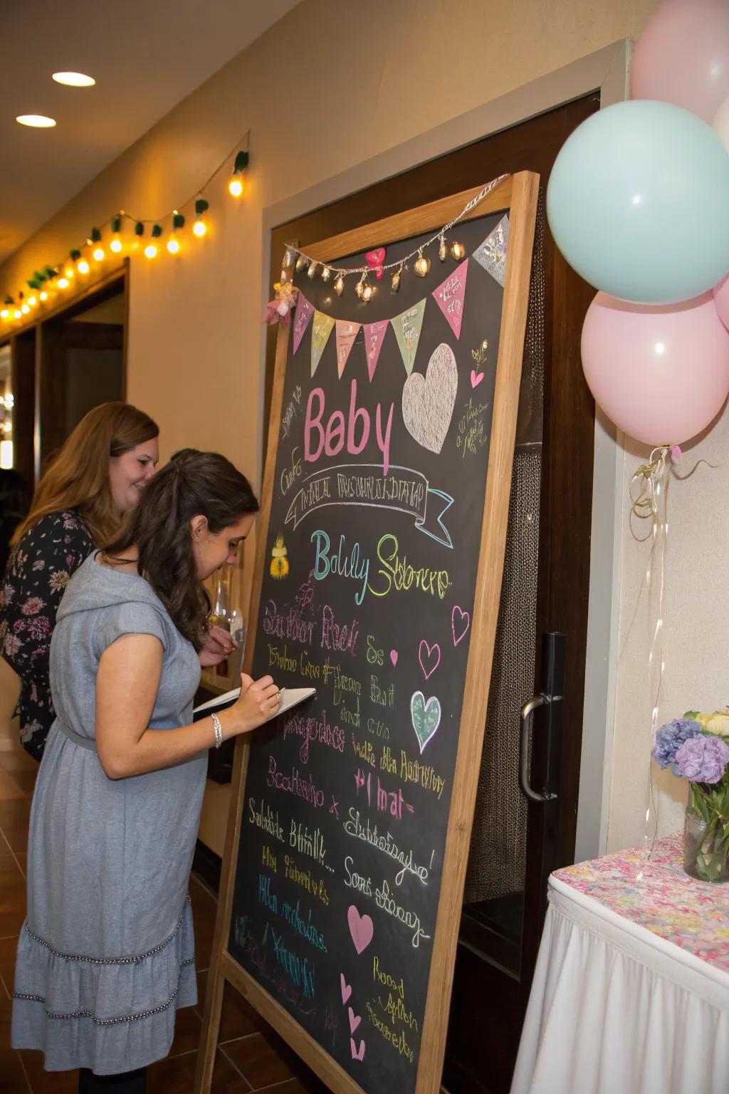An interactive memo board engages guests with fun and personalized messages.