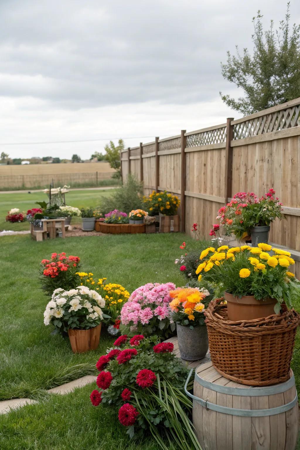 Seasonal flower arrangements bring vibrant, natural beauty to the celebration.