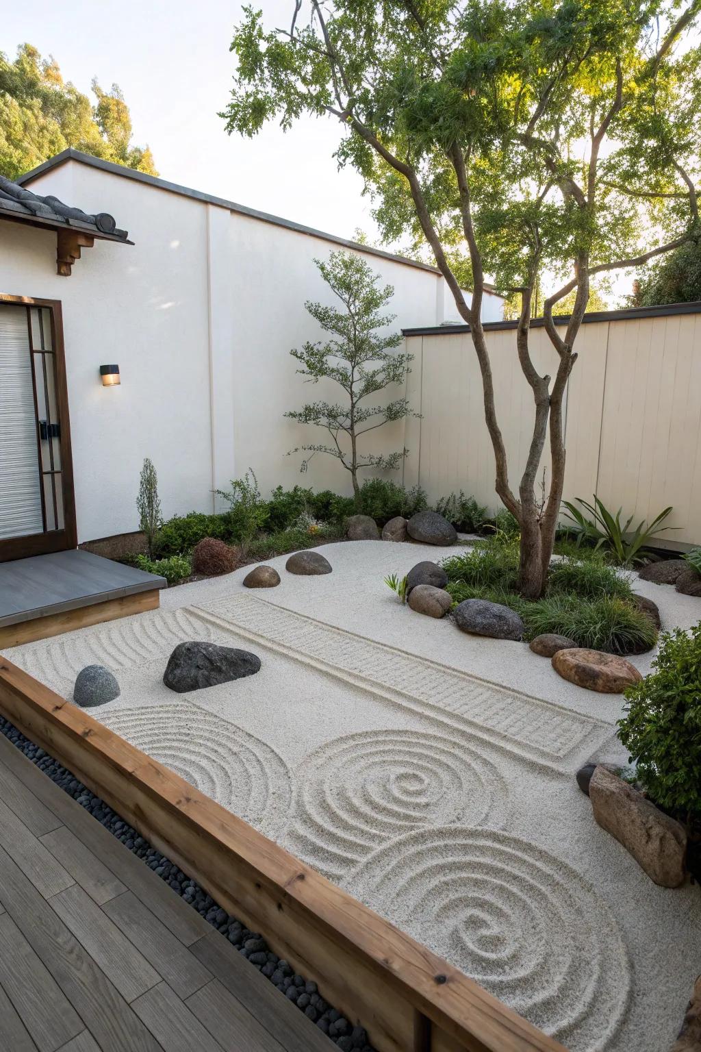 Zen sand gardens propose serenity.