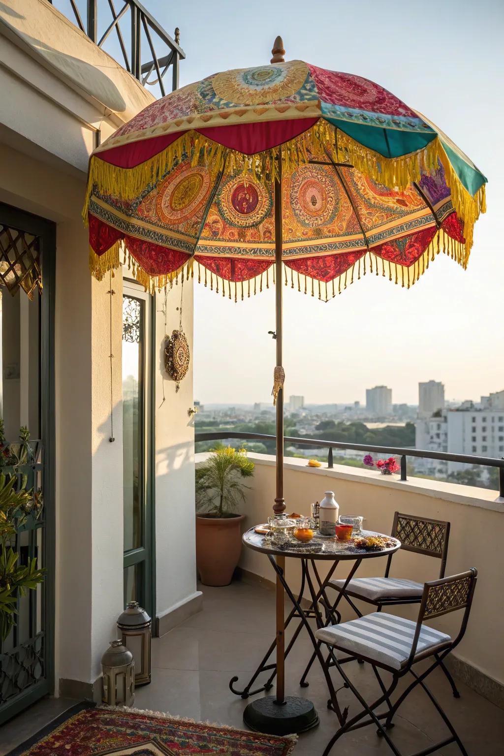 Unique sunshades bring color and shade to your outdoor area.