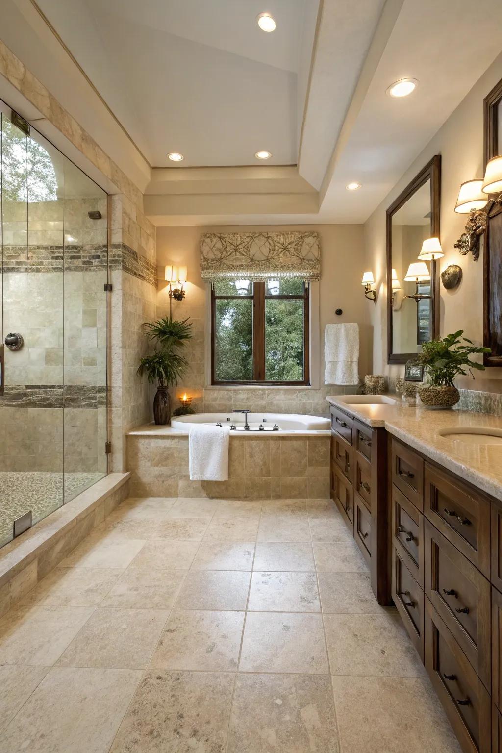 Experience gentle sophistication with chalkstone tiles.