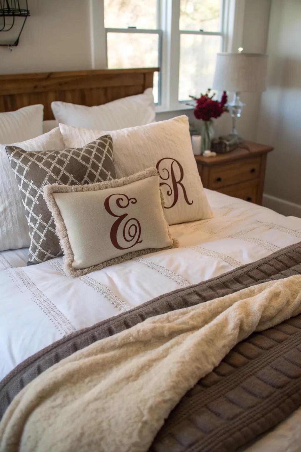 Customized pillows offer a one-of-a-kind and intimate sensation.