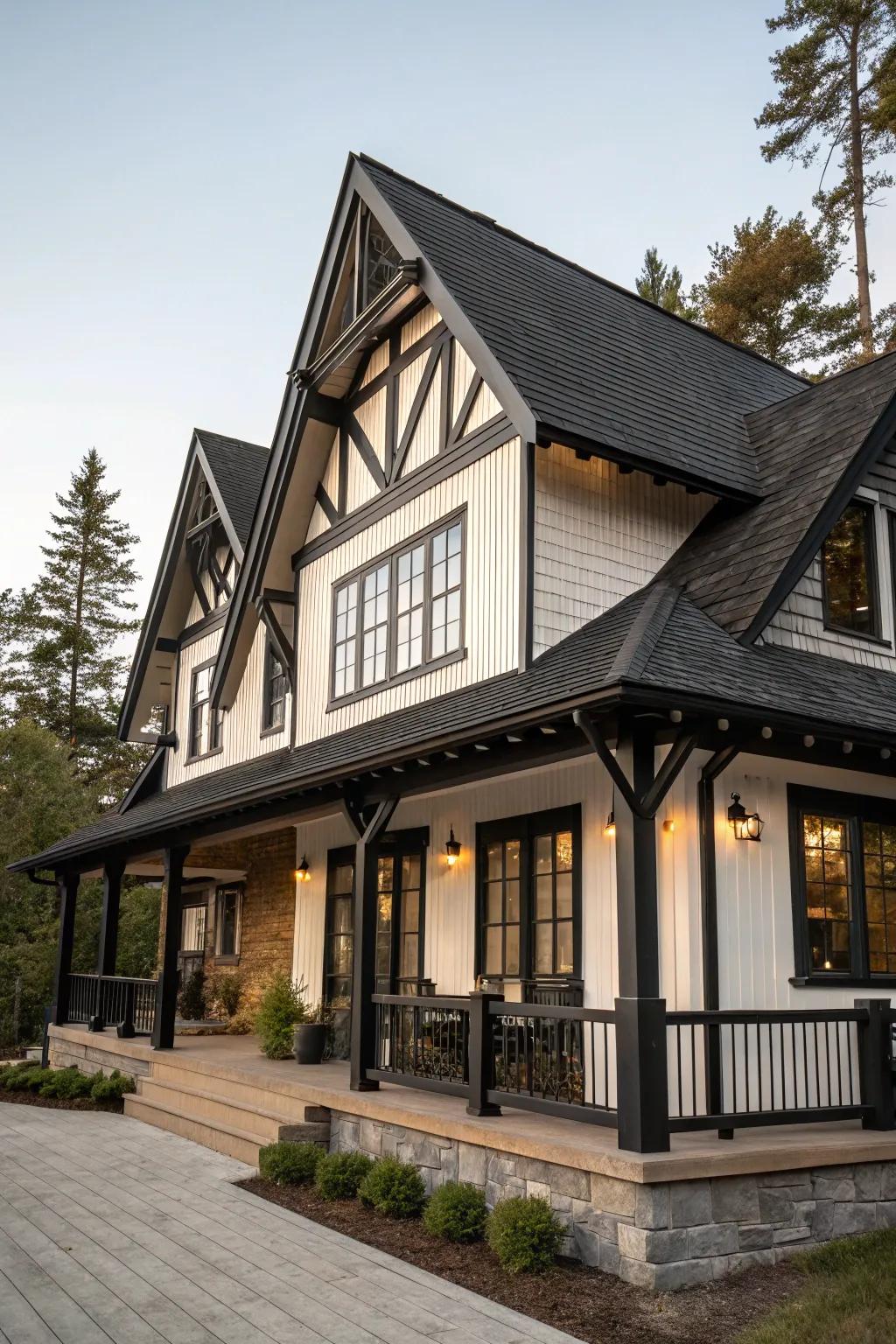 Cabin-inspired design combines coziness with sophistication.