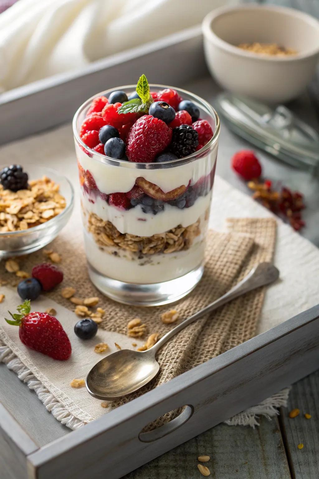 A breakfast mixture offers a beautiful morning treat.