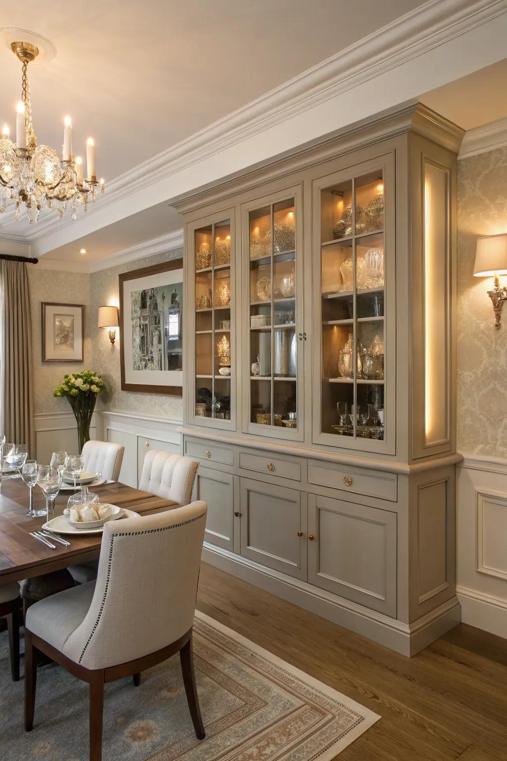 Integrated built-in cabinetry blending seamlessly with the existing structural design.