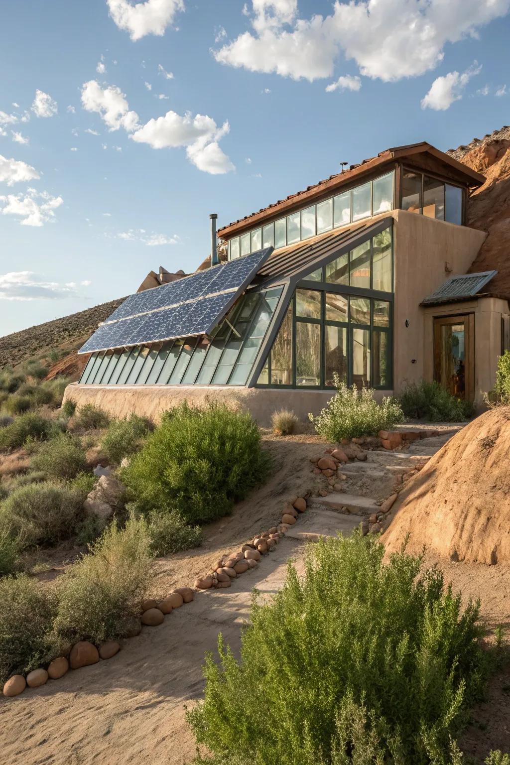 An innovative groundship home promoting self-sufficiency, plus sustainability.