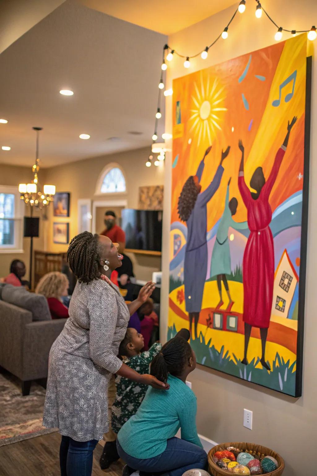 Exuberant adoration art infuses your home with celebration and energy.