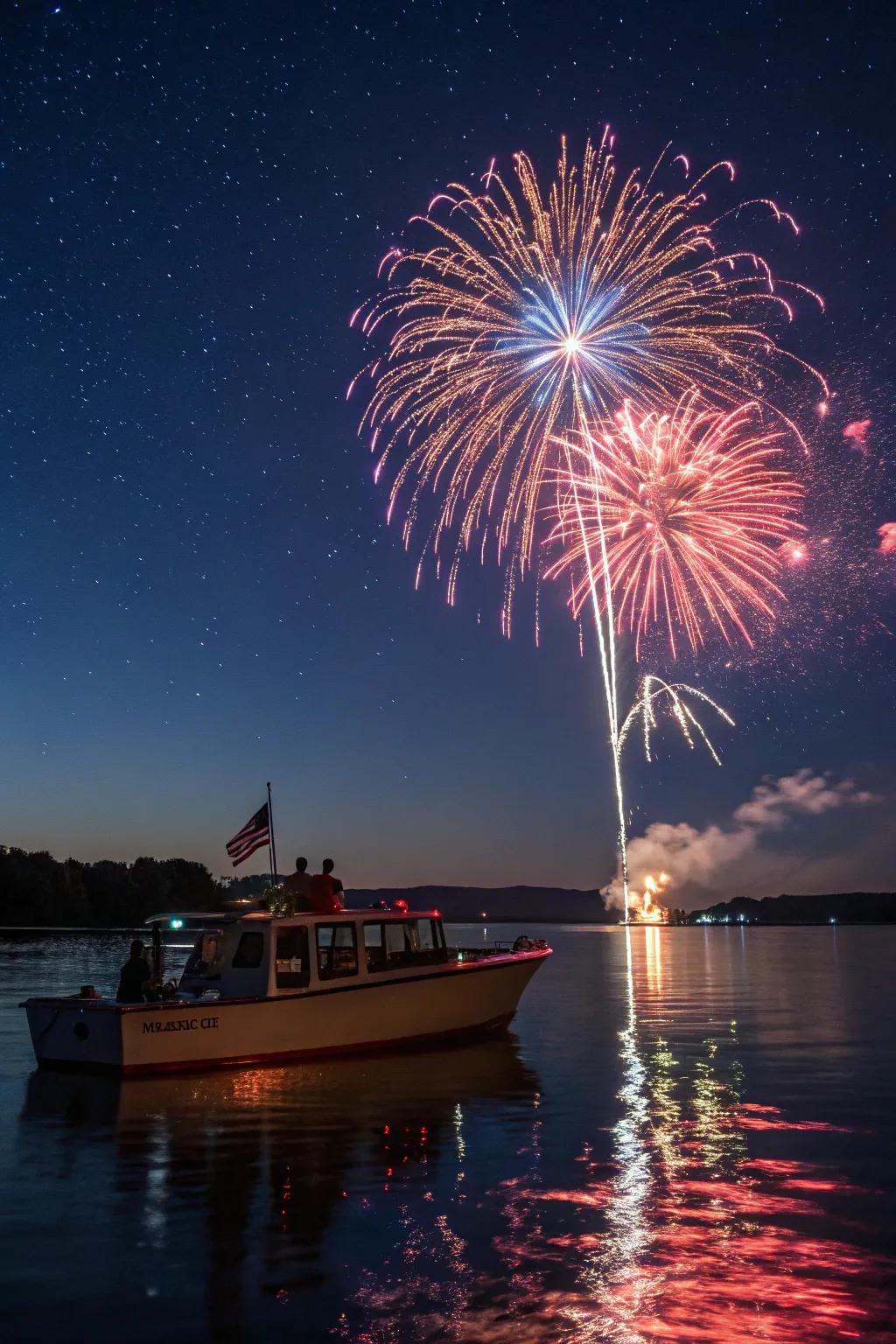 A dazzling spark detonation, a breathtaking conclusion to a festive night.
