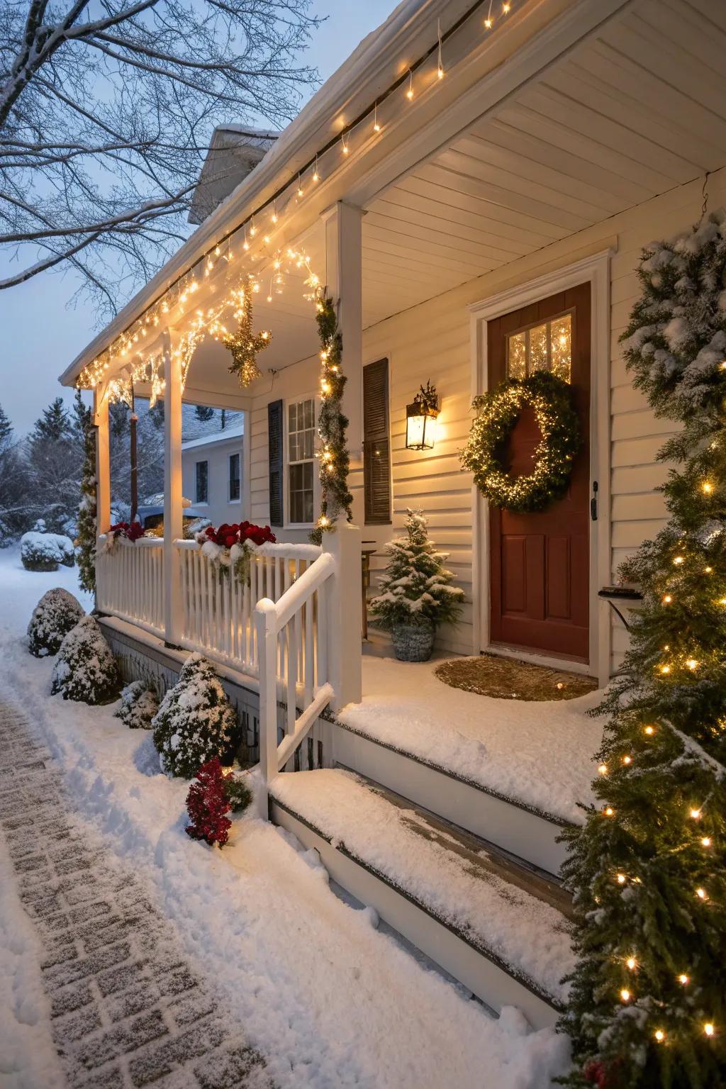 Imitation snow crafts a magical wintry dreamland.