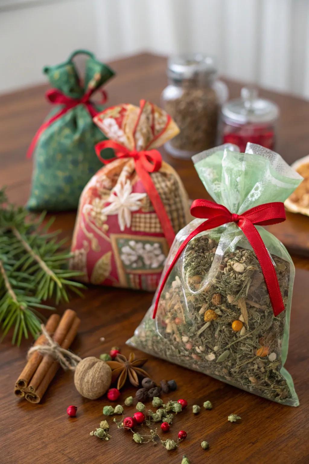 Scent bags offer a fragrant and handcrafted touch.