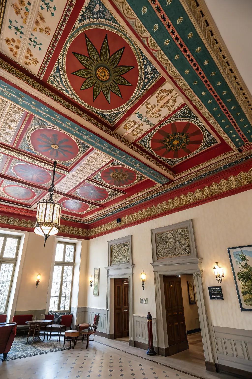 Statement ceilings add unexpected style.