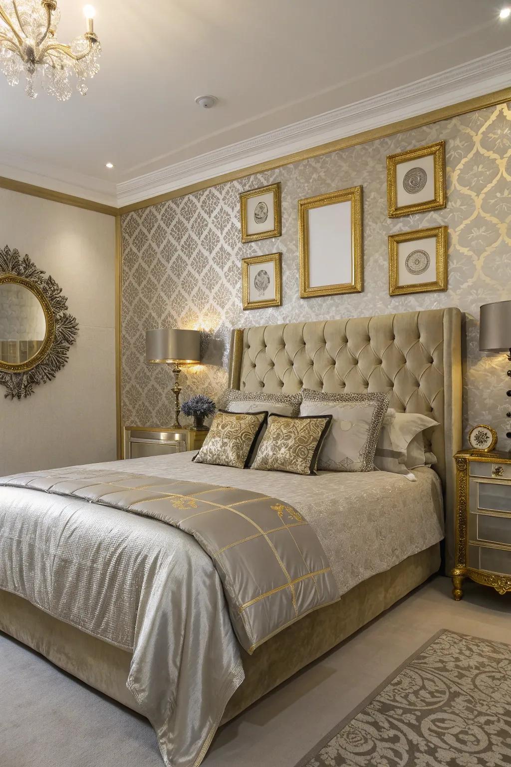 Metallic accents introduce a deluxe feel