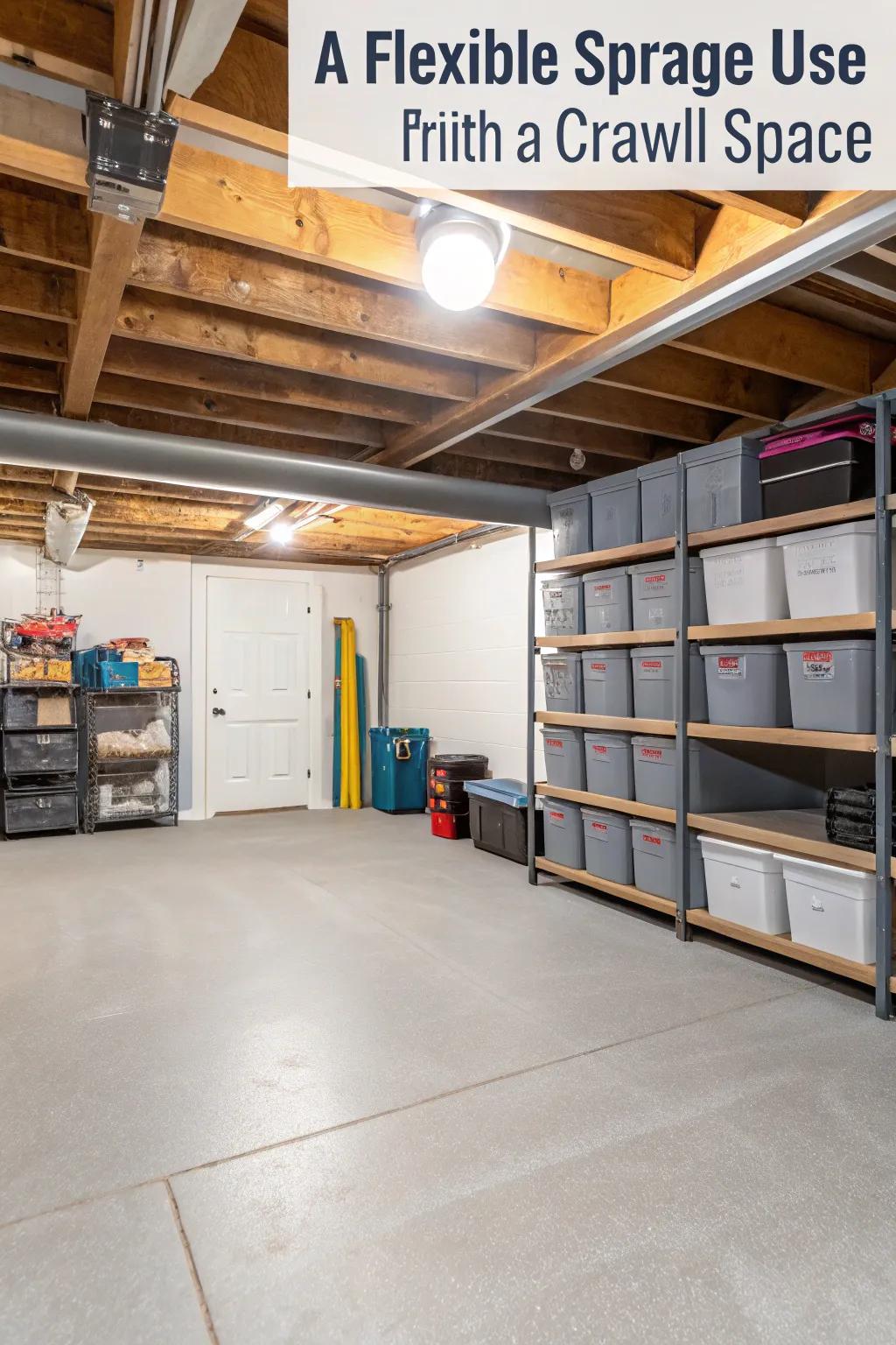 Plan ahead to make sure your underhouse area can handle more storage in the future.