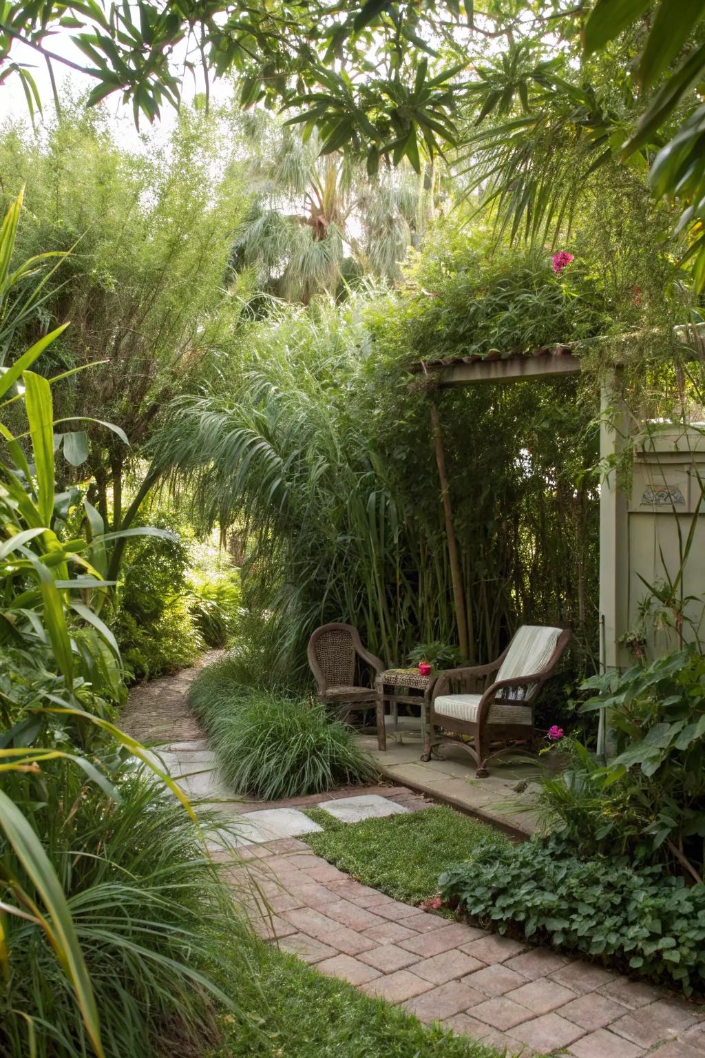 A hidden nook provides a personal escape within your garden.