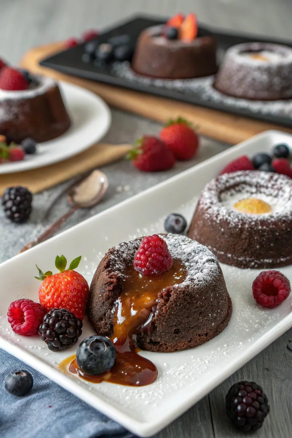 ChocoMelt cakes, a warm and delectable finish to end a delicious meal this December.