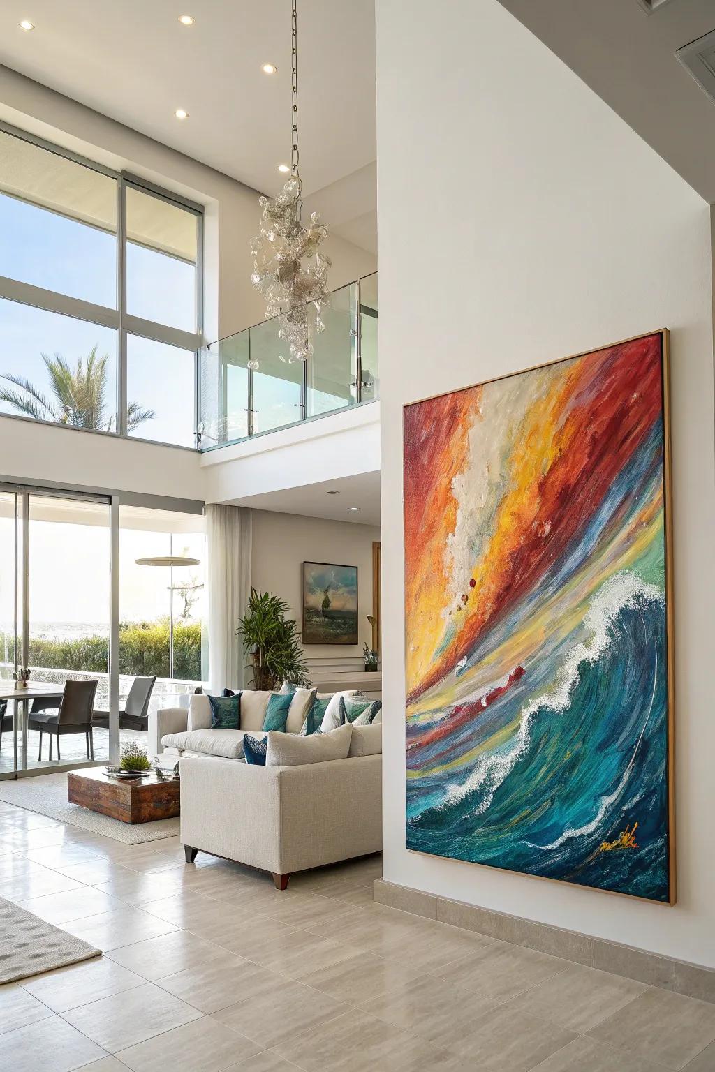 Energetic action in art energizes and invigorates your space.