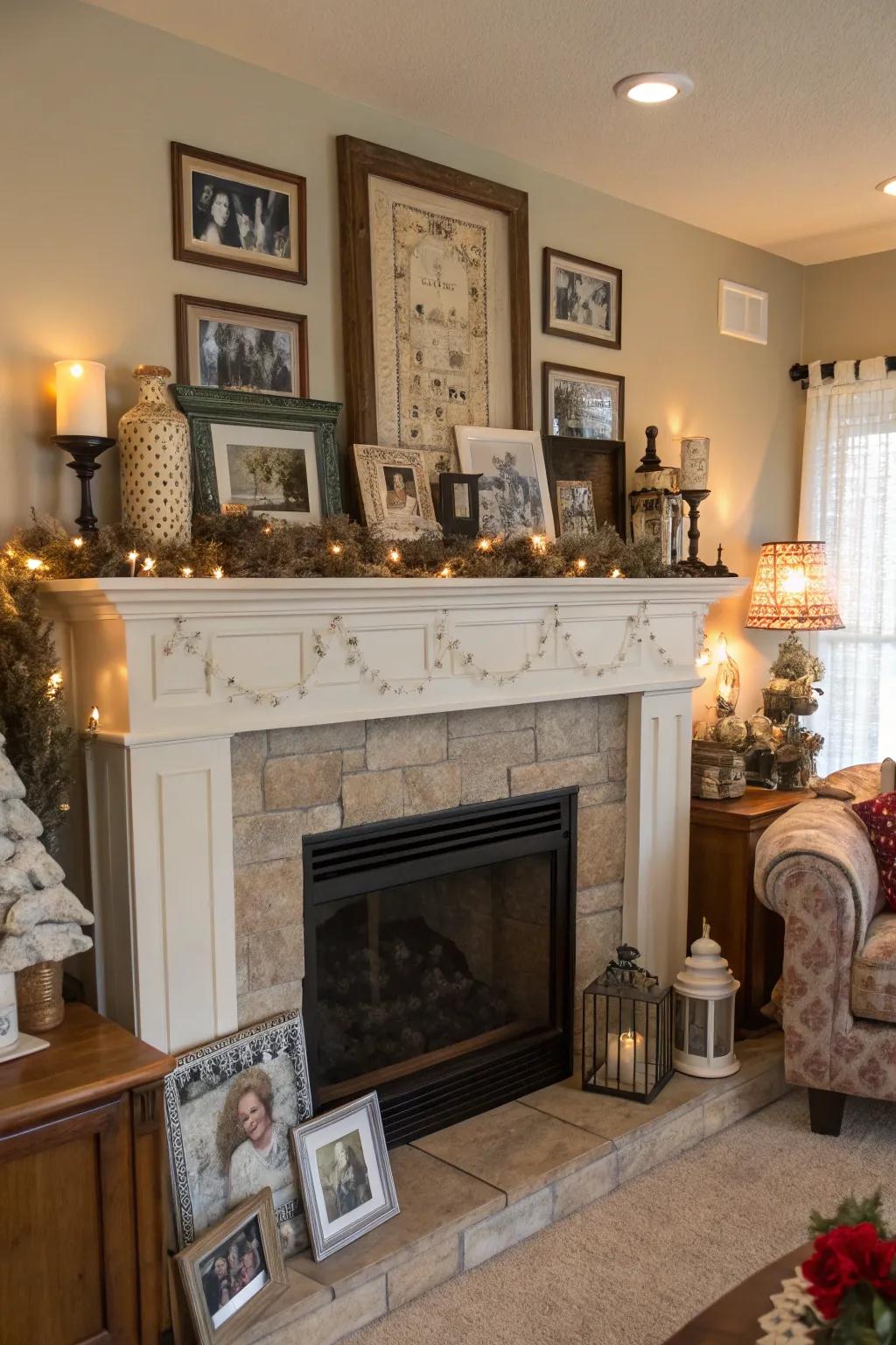 A diverse mix of ornaments offers personal nostalgia.