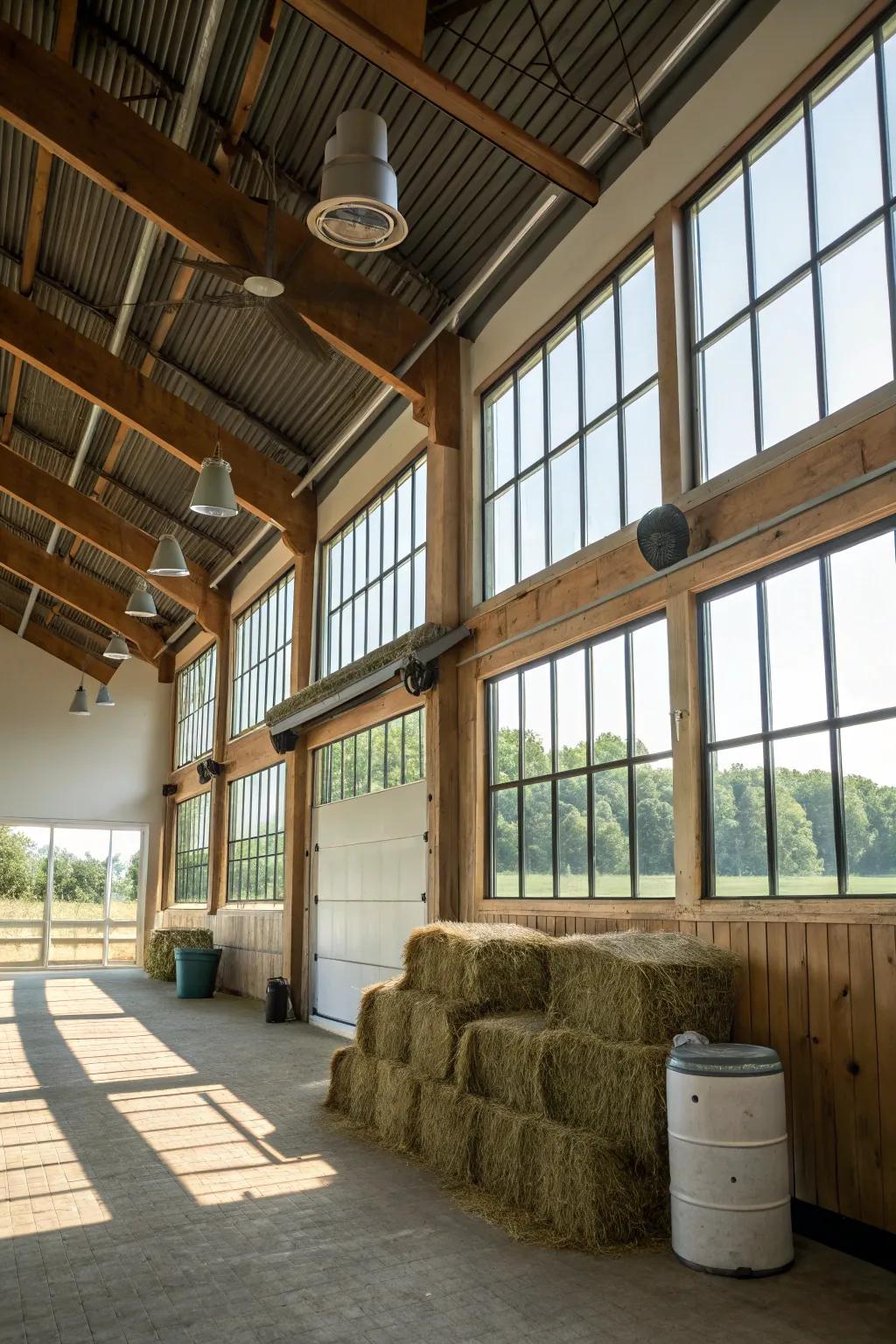 Correct air circulation sustains a healthy feed room environment.