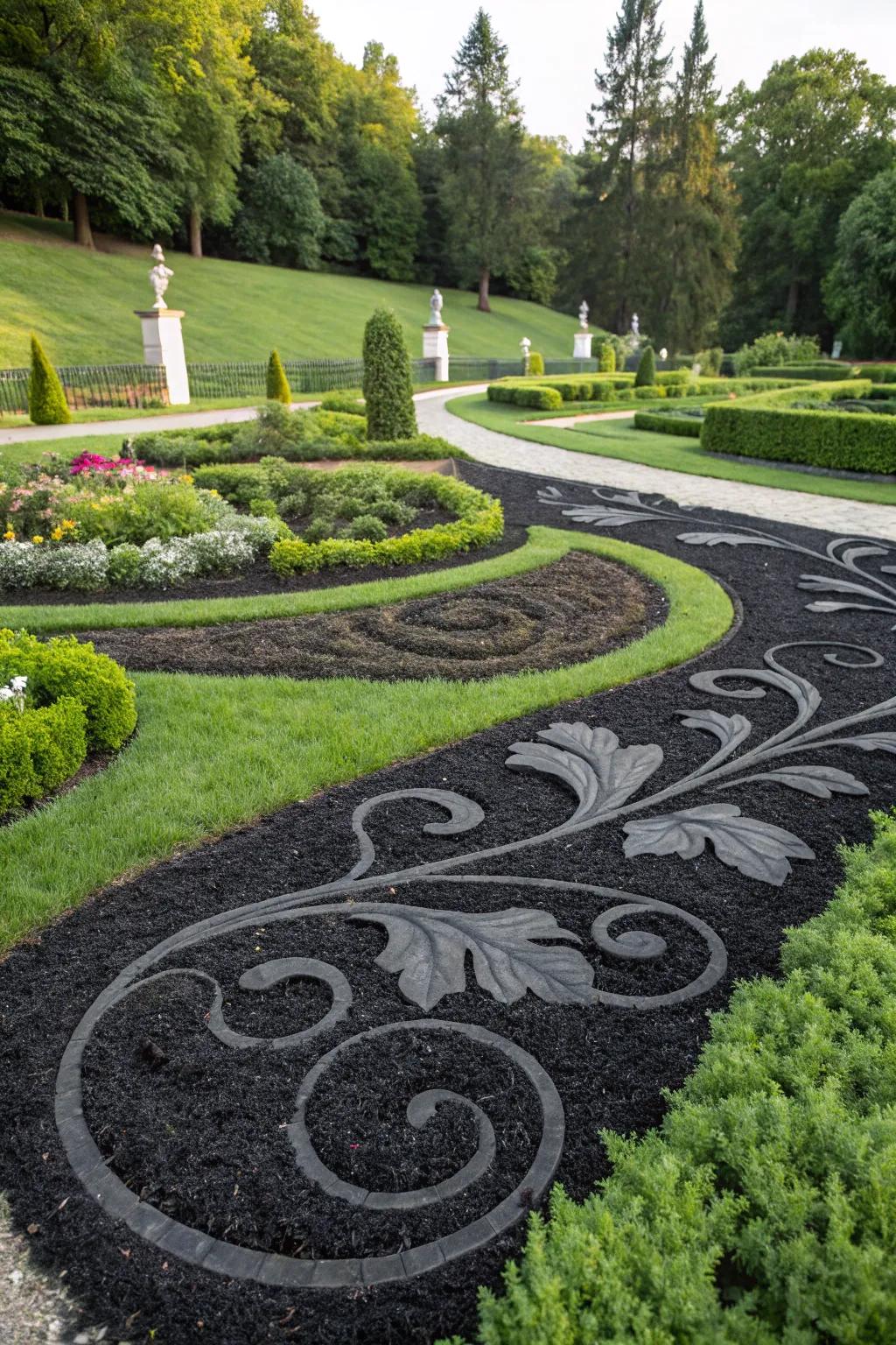 Transform your garden into art using unique ground cover layouts.