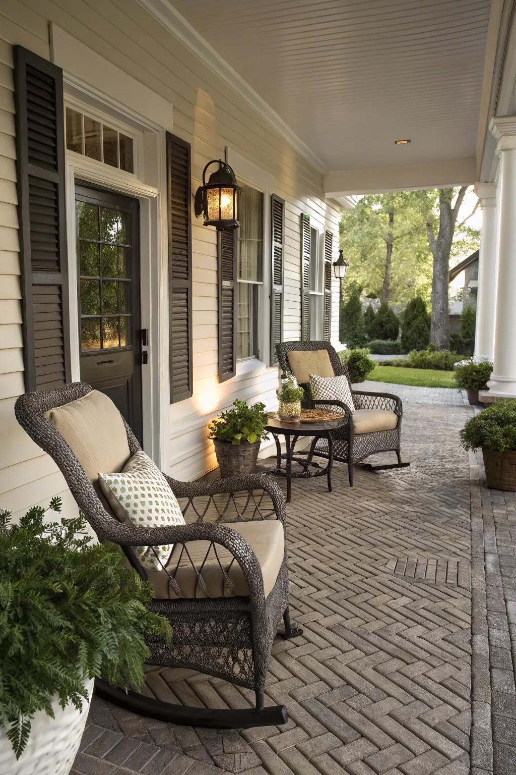 The basket weave pattern offers ageless polish.