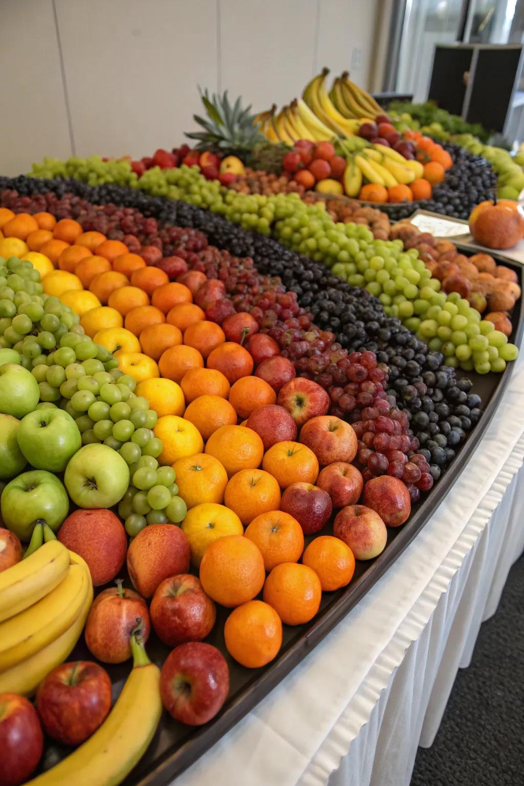 A great fruit layout that has creativity.