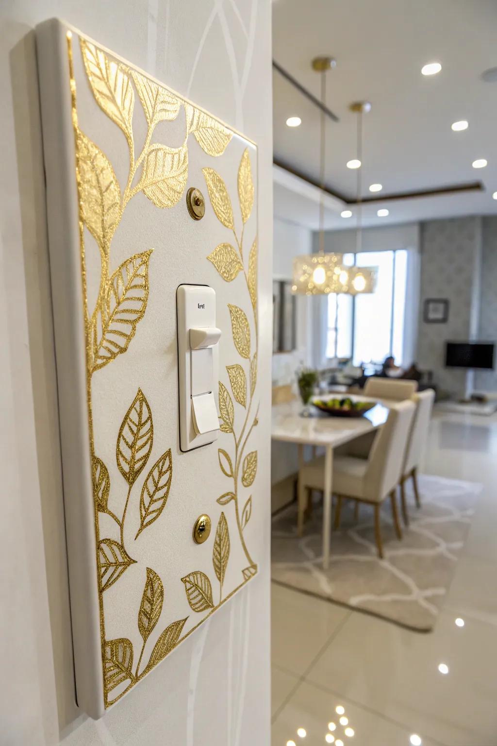 Elevate the commonplace with gilded switch covers.